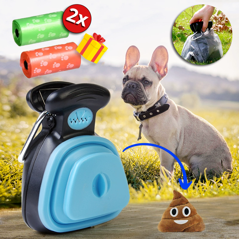 🐾 Culegător de Excremente Căței cu Mâner Tip Clește  + 🎁 2 Role Săculeți